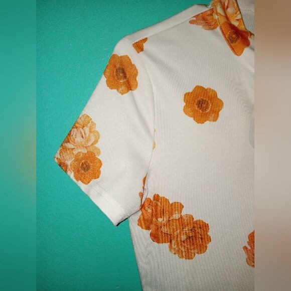 CBR Mermaid Style Fitted Floral Dress With Neck Bow And Peek A Boo - Picture 9 of 14